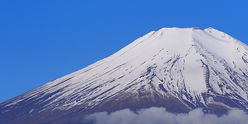 Haut sommet enneige Mont Fuji