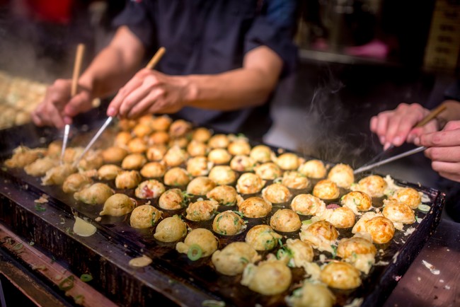 Préparation Takoyaki japonais