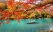 Bateau sur la rivière Arashiyama, automne, Japon