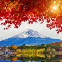 Mt Fuji, lac Kawaguchiko en automne, Japon