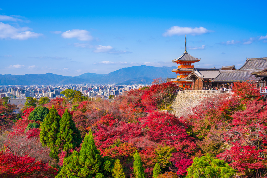 Temple Kiyomizu en automne, Kyoto