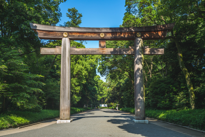 Torii vers le temple Meiji, Tokyo