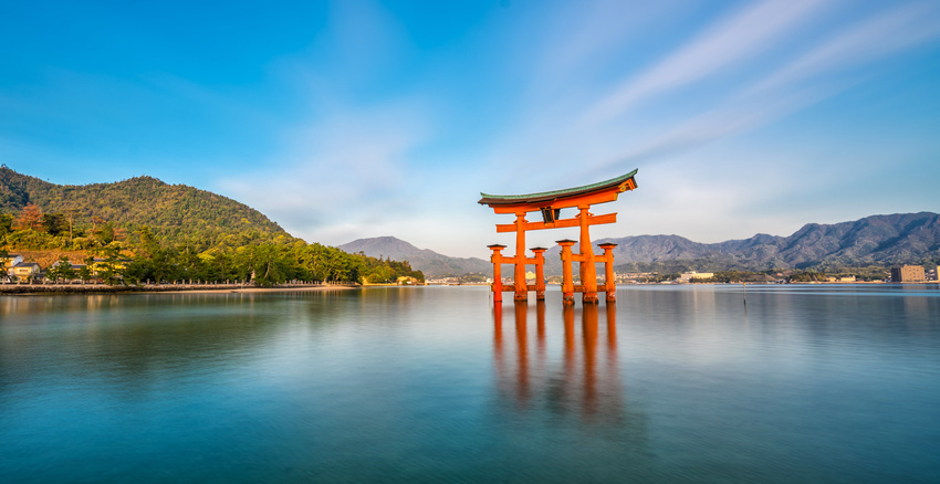 Ville de Miyajima, tori, Japon