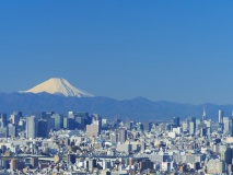 Vue Mont Fuji depuis Tokyo