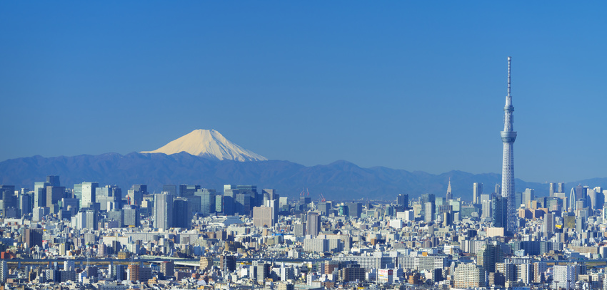 Vue Mont Fuji depuis Tokyo
