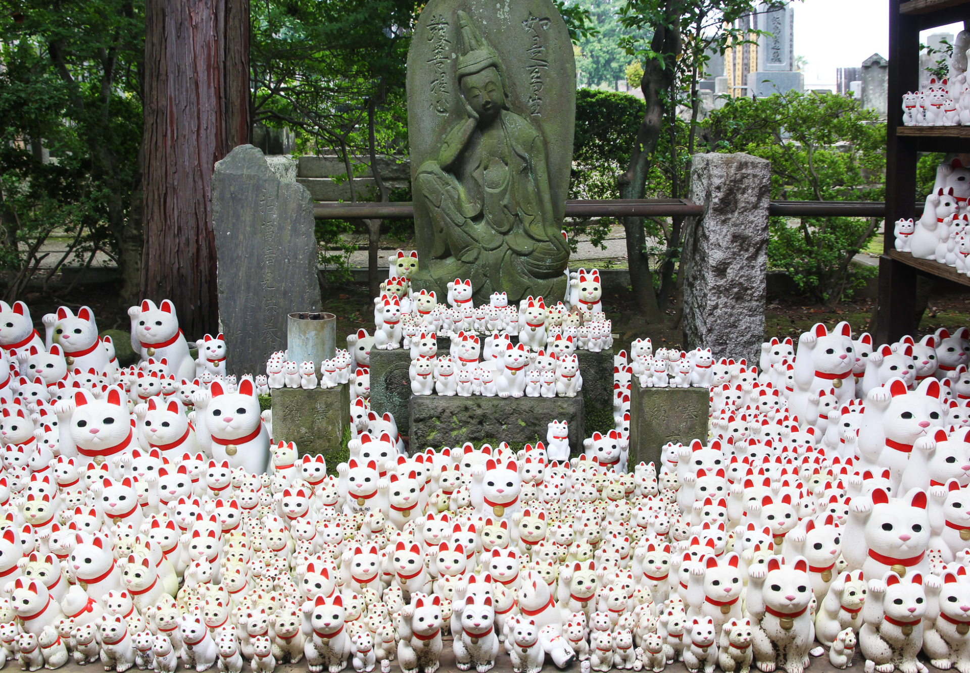 Temple Gotoku-ji et maneki-neko, Tokyo
