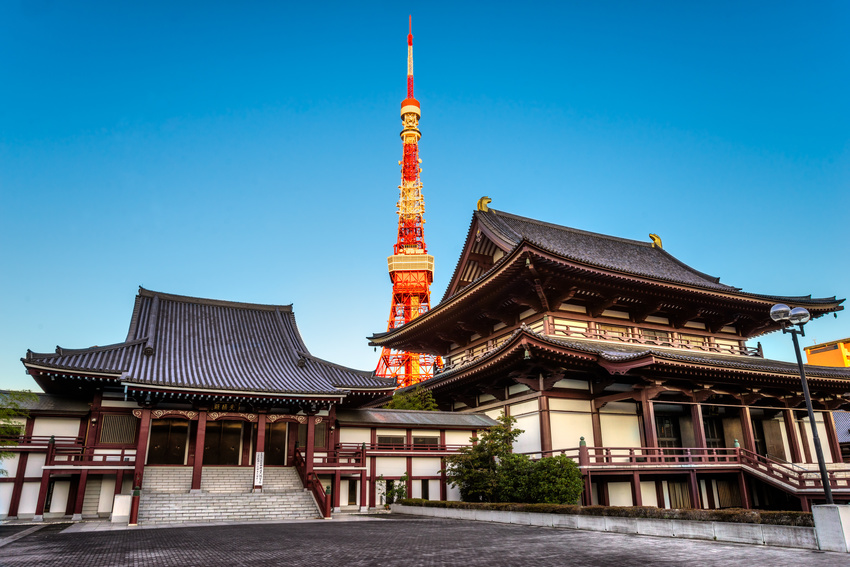 Temple Zojo.ji et Tokyo Tower