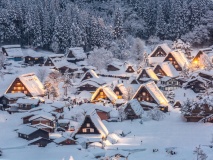 Village de Shirakawago en hiver