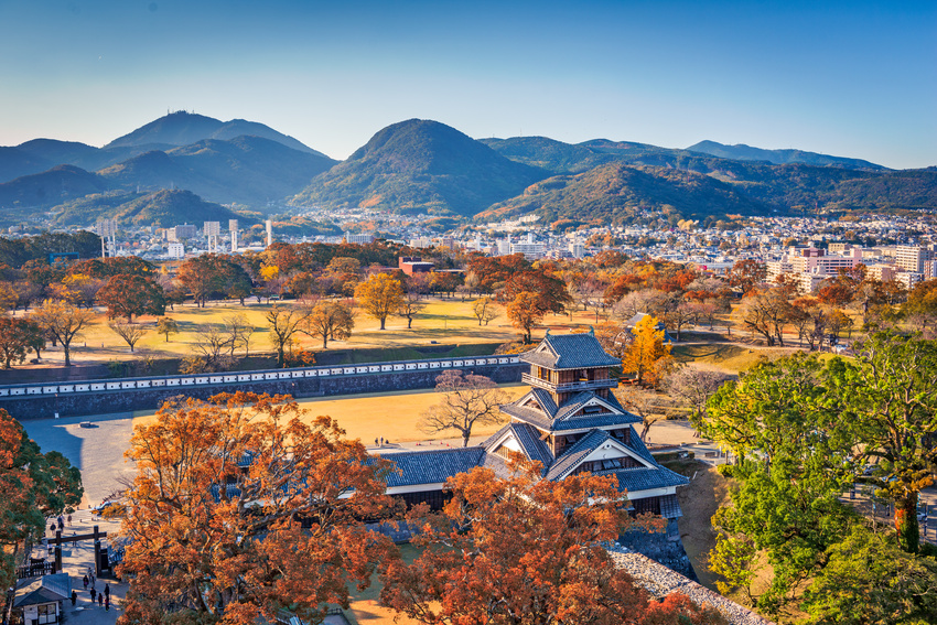 Ville de Kumamoto, Kyushu, Japon